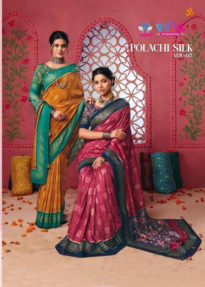 Vipul polachi silk vol-3 saree suppliers in Delhi